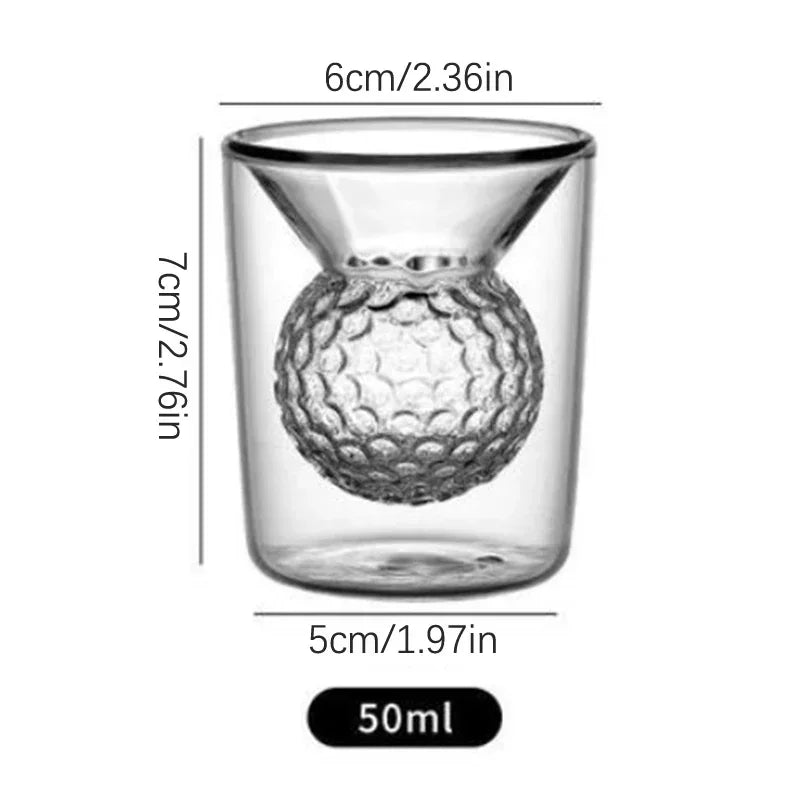 50ml glass golf shot glass